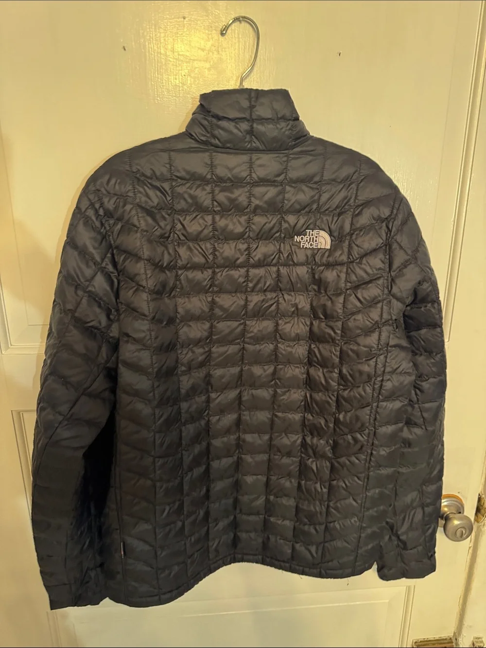 The North Face Men's Black Lightweight Packable Puffer Jacket With Amazon Logo